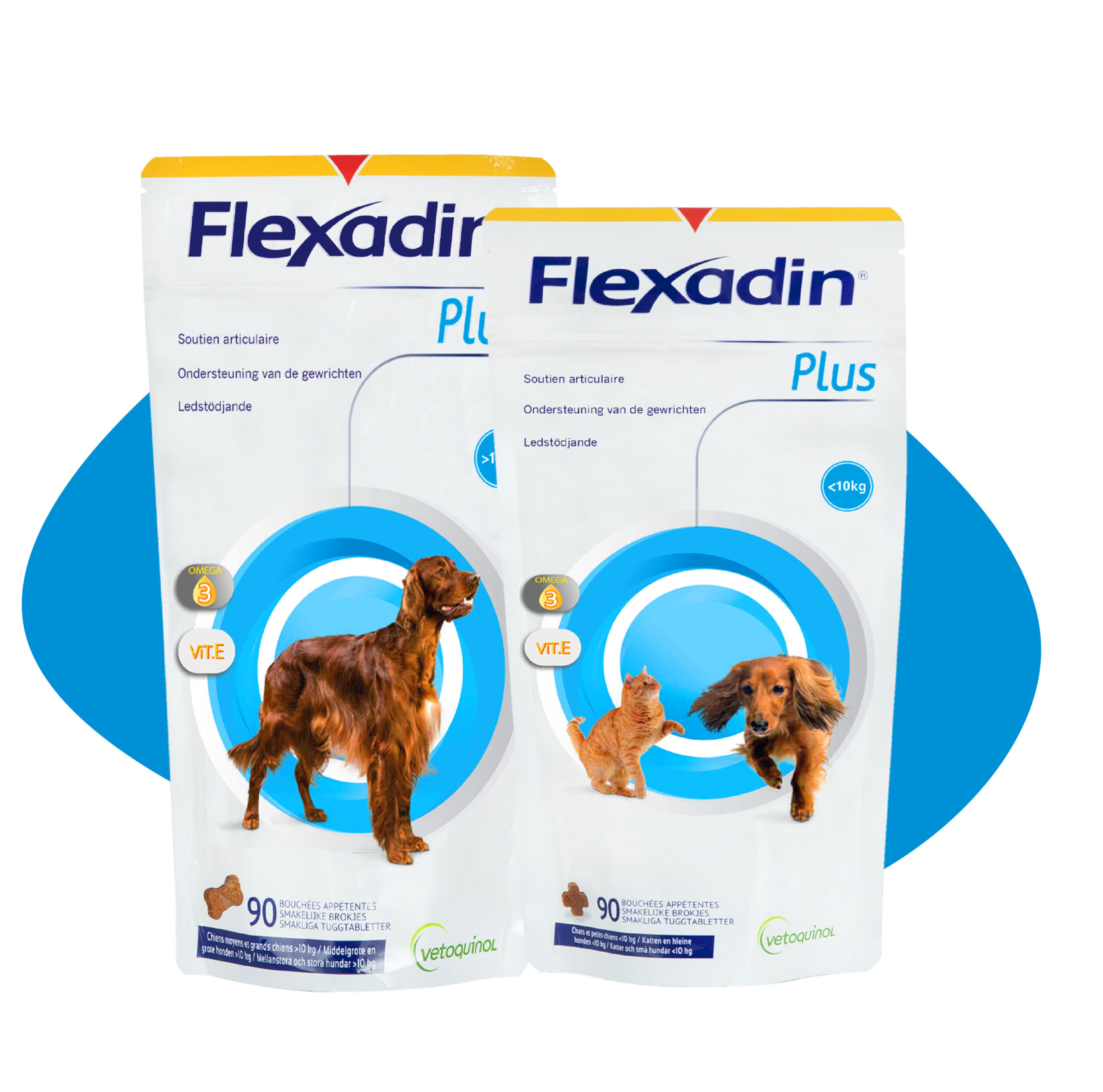 FLEXADIN : Supplément nutritionnel pour le soutien du métabolisme  articulaire chez le chien et le chat.